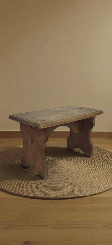 Repose-pieds, tabouret en bois