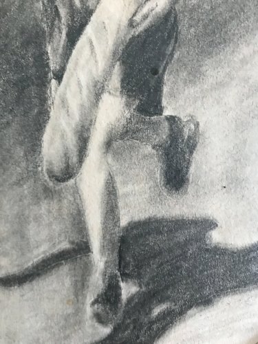 Reproduction au crayon de JY Bouilloux  le petit parisien de Willy Ronis