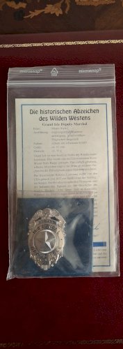 (Reproduction) Insigne de Marshal de Grand Isle Louisiane Etats-Unis Göde