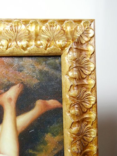 Reproduction "Nu au coussin" "La paresseuse" d'après Daniel Hernández Morillo