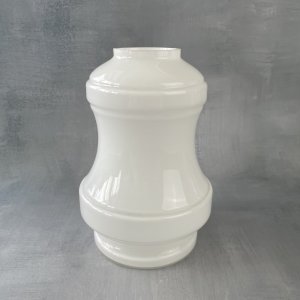 Double-walled opaline glass oil lamp reservoir / vase Height: ~17cm