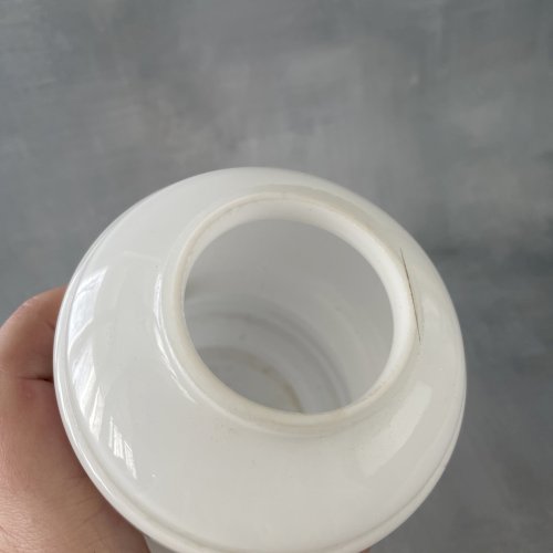 Réservoir de lampe à pétrole en verre opalin double paroi / vase Haut.~17cm