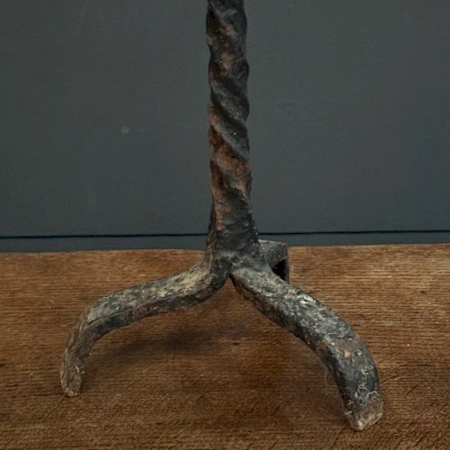 Résinier brûle-jonc en fer forgé XVIIe ou XVIIIe art populaire L9037