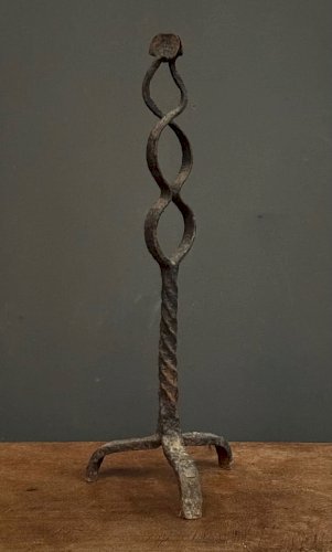 Résinier brûle-jonc en fer forgé XVIIe ou XVIIIe art populaire L9037