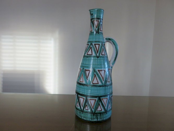 ROBERT PICAULT CARAFE PICHET EN CERAMIQUE EMAILLEE SIGNE ANNEES 50 60 VINTAGE 