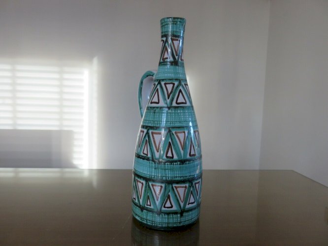 ROBERT PICAULT CARAFE PICHET EN CERAMIQUE EMAILLEE SIGNE ANNEES 50 60 VINTAGE 