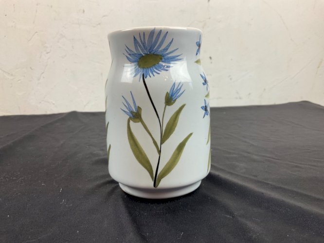 Roger CAPRON - Vase en céramique décor bleuets   - 1950-60