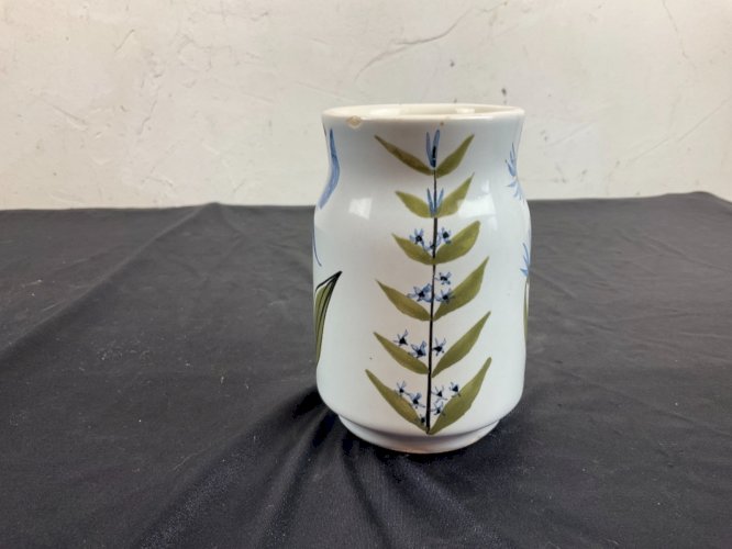 Roger CAPRON - Vase en céramique décor bleuets   - 1950-60