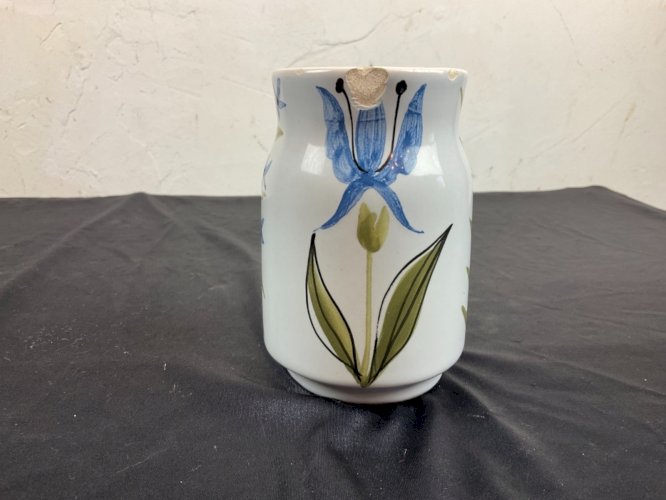 Roger CAPRON - Vase en céramique décor bleuets   - 1950-60