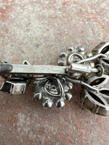 Roger Jean Pierre parure haute couture French Fashion vers 1950 broche et boucle
