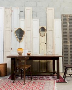 Romy, the large solid wood dining table No. 490