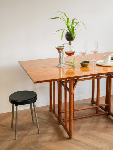 Romy, la table à manger modulable en bois N°436