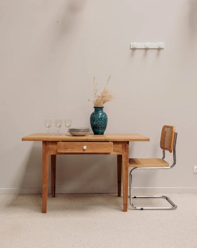 Romy, la table de ferme en bois clair N°448