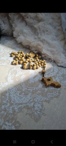 Rosaire antique en os vue stanhope