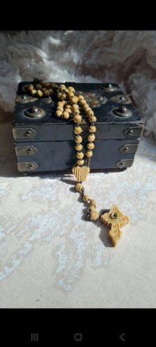 Rosaire antique en os vue stanhope