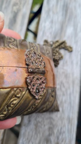 sac à main ancien années 30 en cuivre pour collection