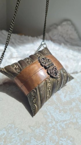 sac à main ancien années 30 en cuivre pour collection