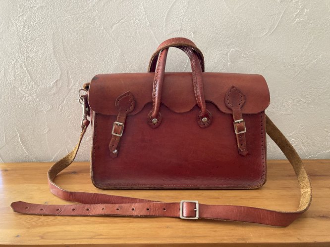 Sac en cuir naturel véritable, de fabrication artisanale