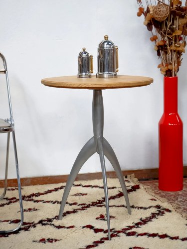 Sacha, le guéridon en chêne et aluminium N°19