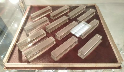 SAINT LOUIS 12 Knife Holder Box FRANCE Cristallerie Cristal 14.5VF 19/12