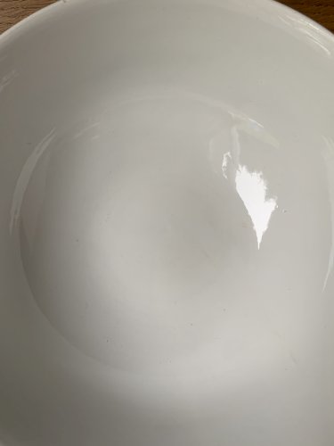 Saladier ancien Badonviller décor à la rose 