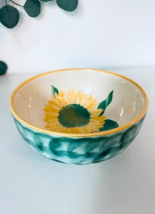 Vintage Earthenware Salad Bowl – Handmade Lunéville