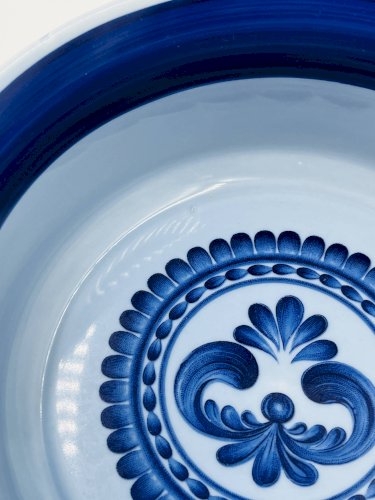 Saladier en porcelaine Bleu Saxe Kahla GDR