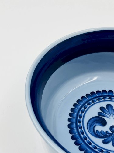 Saladier en porcelaine Bleu Saxe Kahla GDR