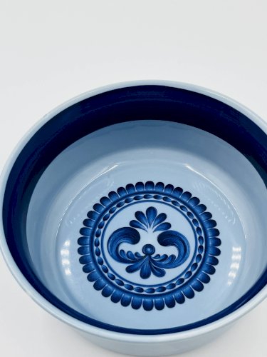 Saladier en porcelaine Bleu Saxe Kahla GDR