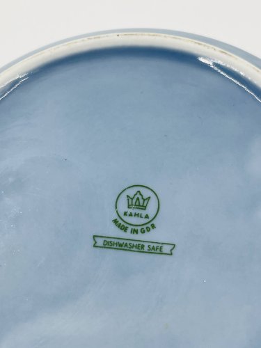 Saladier en porcelaine Bleu Saxe Kahla GDR