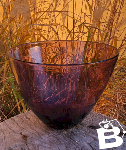 Saladier en verre couleur prune