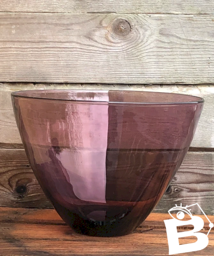 Saladier en verre couleur prune