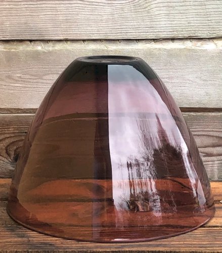 Saladier en verre couleur prune