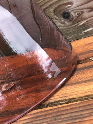 Saladier en verre couleur prune