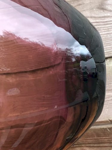 Saladier en verre couleur prune