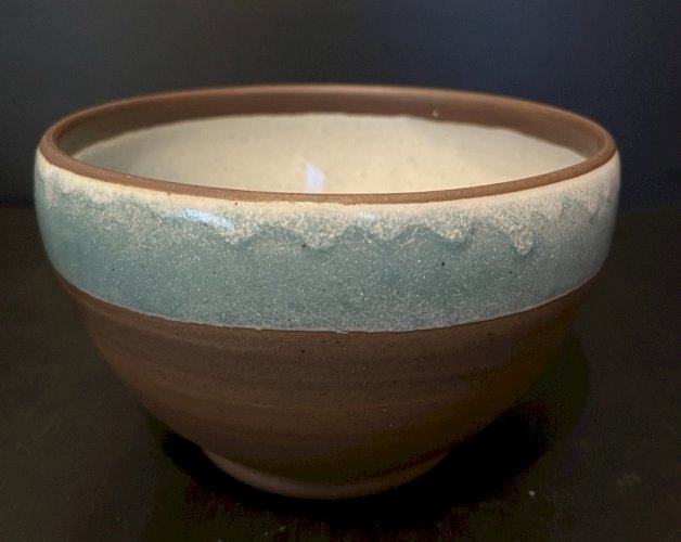 saladier grés email  Roger Jacques  Saint Amand de Puisaye artisanat vintage