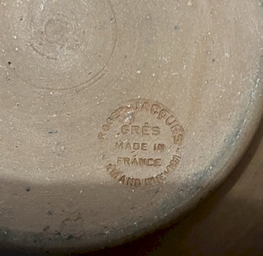 saladier grés email  Roger Jacques  Saint Amand de Puisaye artisanat vintage