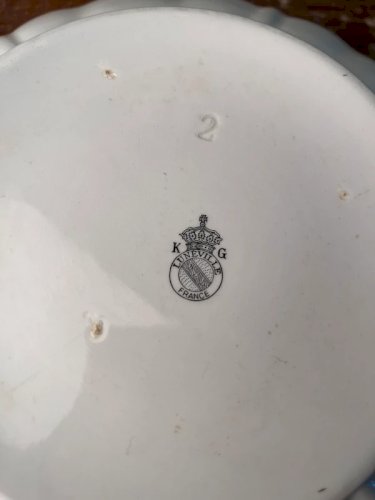 Saladier KG Lunéville en faïence ancienne