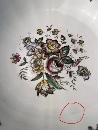 Saladier KG Lunéville en faïence ancienne