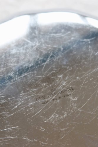 Saladier ou grande coupelle vintage métal argenté Guy Degrenne