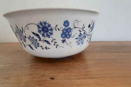 SALAD DISH OVEN DISH BLUE FLOWERS ASTER ARCOPAL 4574
