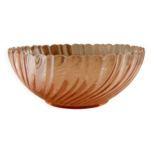 Saladier vintage en verre Rosaline Arcoroc
