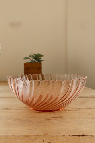 Saladier vintage en verre Rosaline Arcoroc