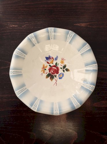 Saladier vintage Sarreguemines - Modèle Claude - Faïence fleurie