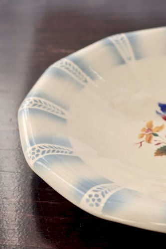 Saladier vintage Sarreguemines - Modèle Claude - Faïence fleurie