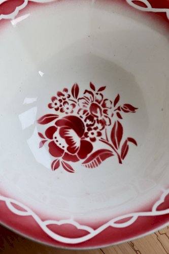 Saladier vintage terre de fer Digoin Sarreguemines modèle Odette