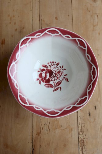 Saladier vintage terre de fer Digoin Sarreguemines modèle Odette