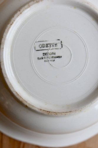 Saladier vintage terre de fer Digoin Sarreguemines modèle Odette