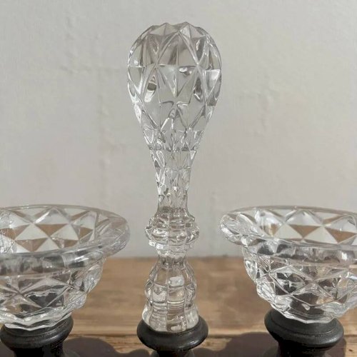 Saleron ancien en cristal taillé