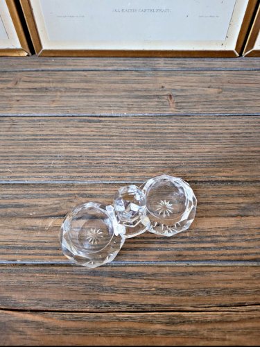 Saleron / salière double Baccarat en cristal modèle signé